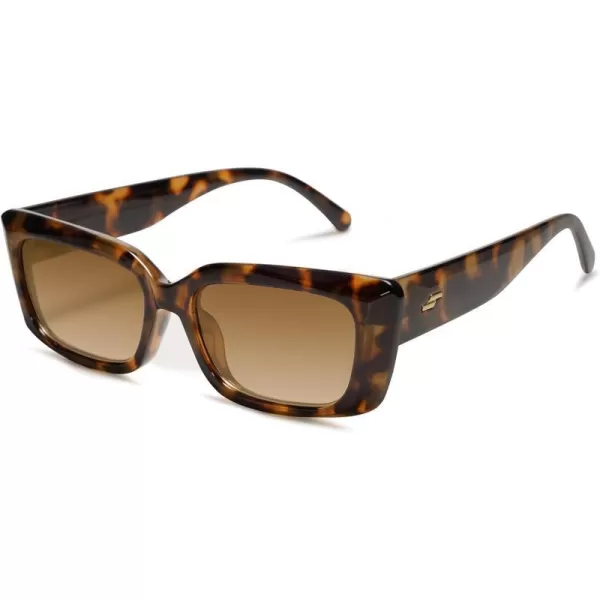 SOJOS Trendy Rectangular Sunglasses Womens Face 90s Retro Shades Sunnies Gafas de sole Chunky Angular Cornor Frame SJ2238Multicolor