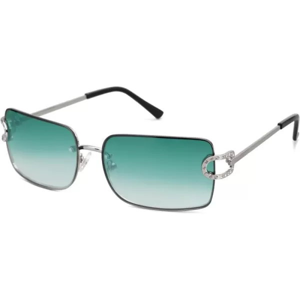 SOJOS Trendy Sunglasses for Women and MenSilverGreen Grading