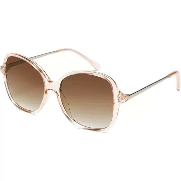 SOJOS Vintage Big Oversized Square Sunglasses for Women TR90 Frame Womens Shades Sunglasses SJ5097Crystal Brown