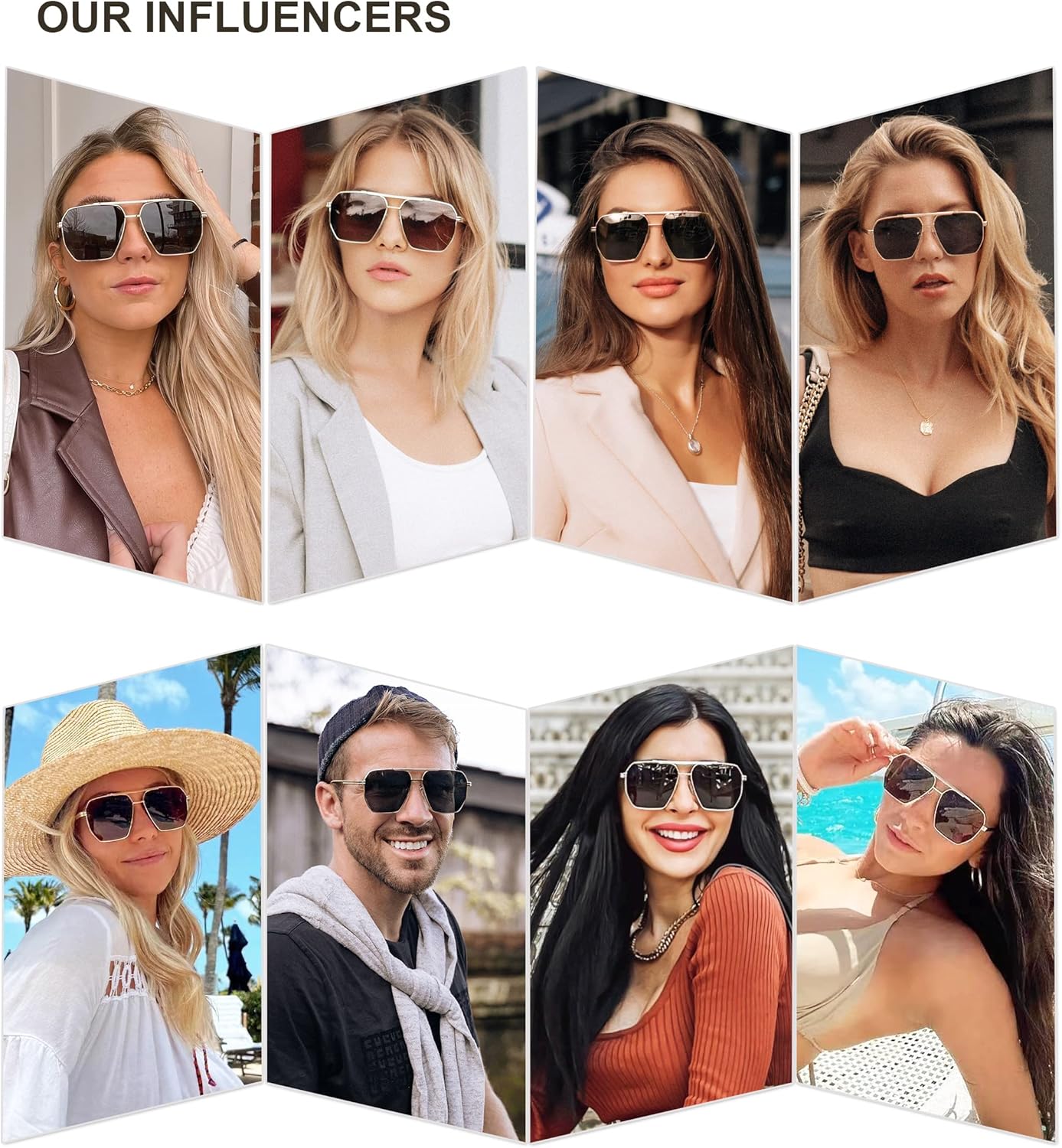 SOJOS Retro Oversized Square Polarized Sunglasses for Women and Men Vintage Shades Classic Large Metal Sun GlassesGold