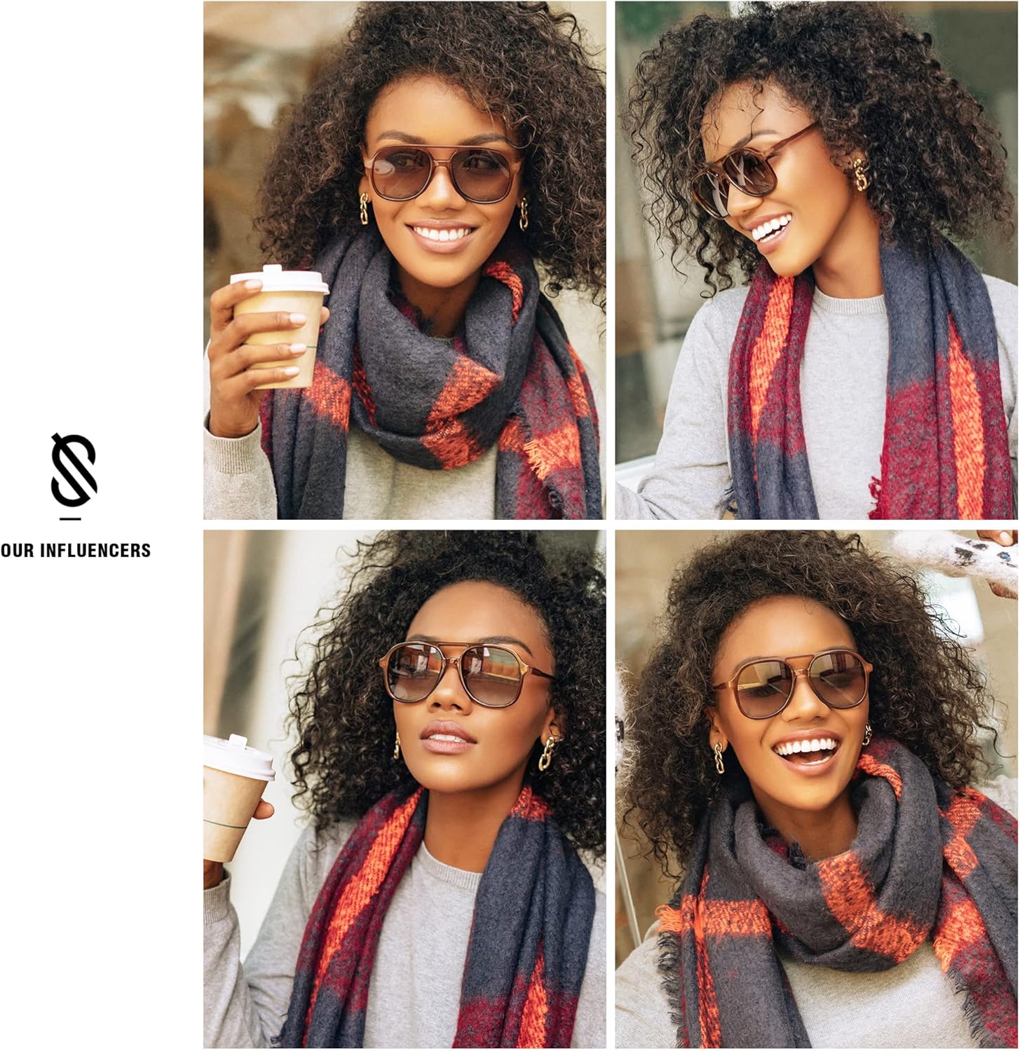 SOJOS Retro Polarized Aviator Sunglasses for Women Men Classic 70s Vintage Trendy Square Aviators SJ2174Dark BrownGradient Brown
