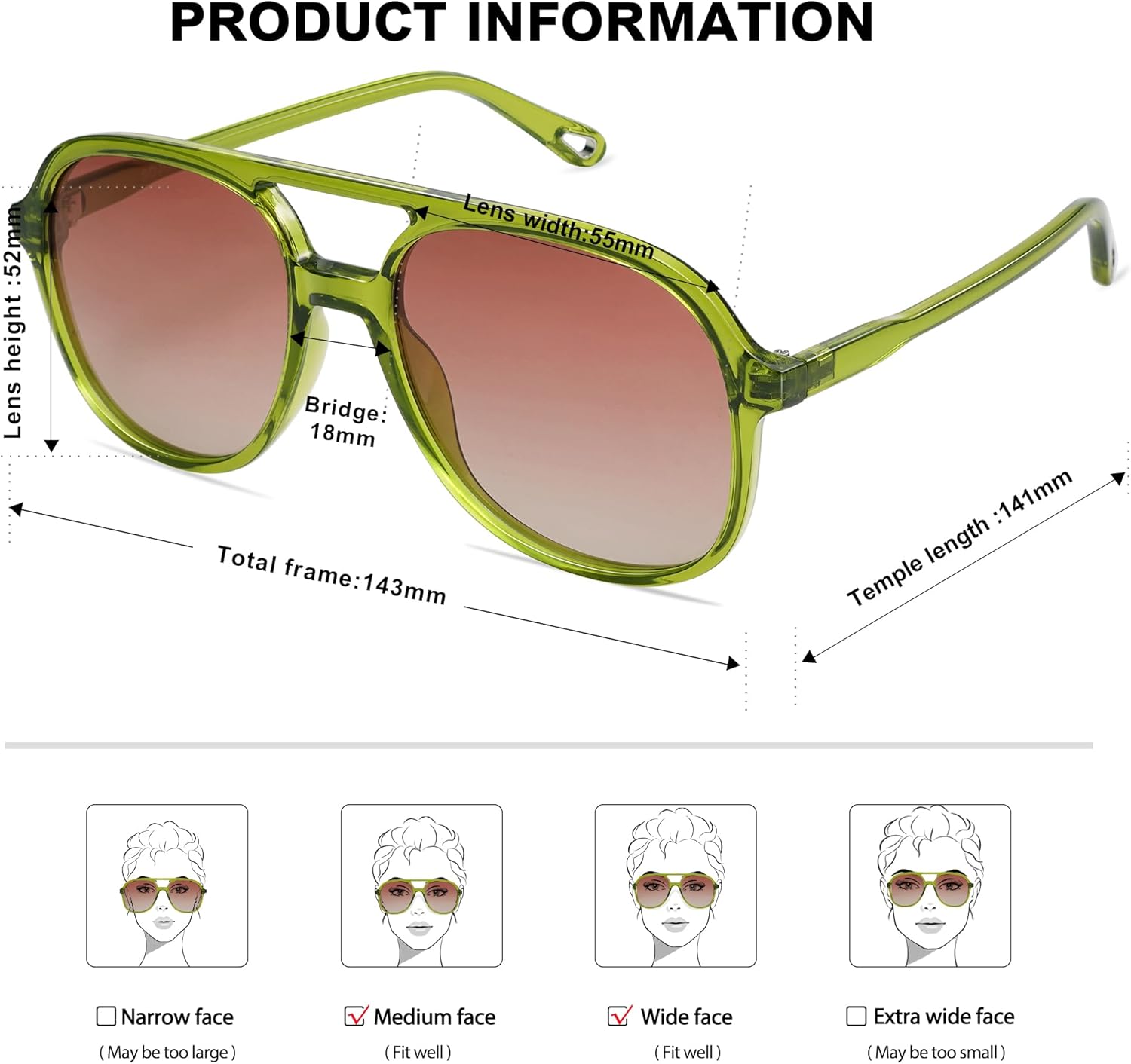 SOJOS Retro Polarized Aviator Sunglasses for Women Men Classic 70s Vintage Trendy Square Aviators SJ2174Light GreenGradient Pink