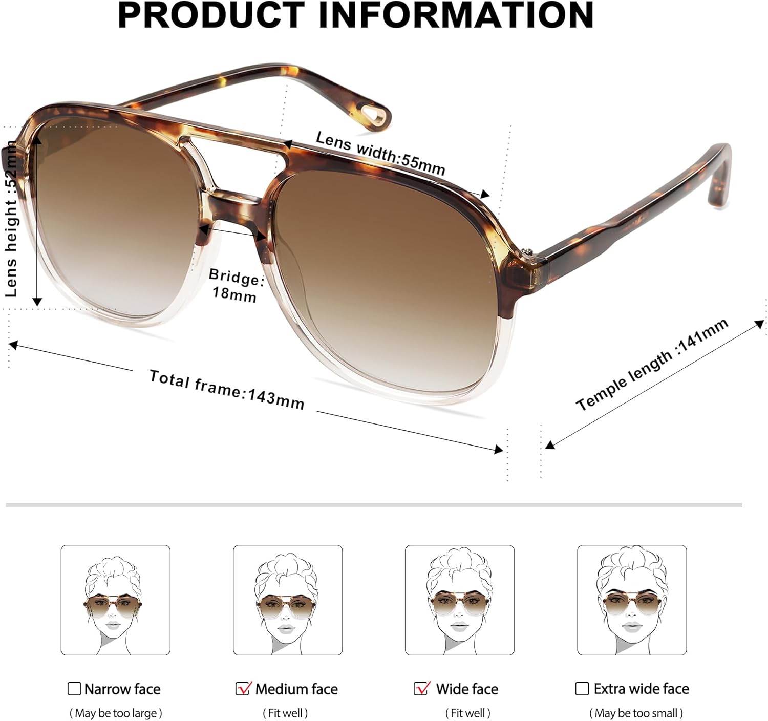 SOJOS Retro Polarized Aviator Sunglasses for Women Men Classic 70s Vintage Trendy Square Aviators SJ2174Tortoise Gradient BrownBrown