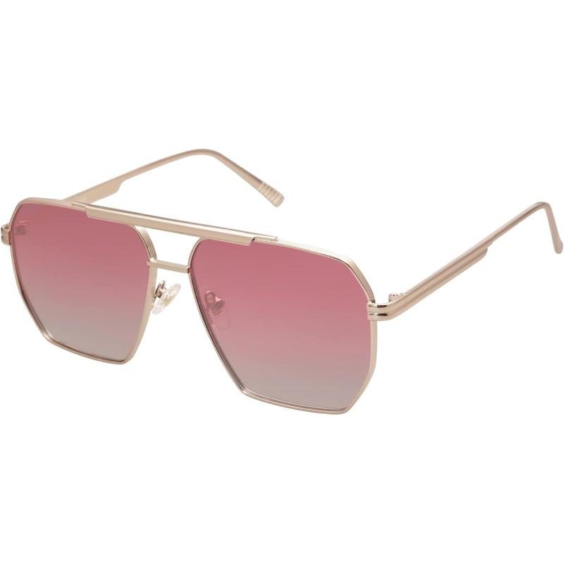 SOJOS Retro Oversized Square Polarized Sunglasses for Women and Men Vintage Shades Classic Large Metal Sun GlassesPale Gold