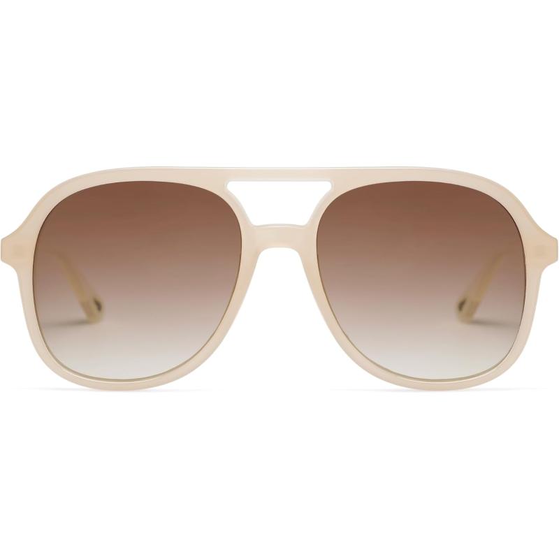 SOJOS Retro Polarized Aviator Sunglasses for Women Men Classic 70s Vintage Trendy Square Aviators SJ2174PinkLight Brown