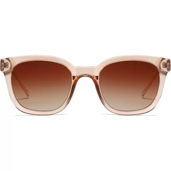 SOJOS Classic Square Polarized Sunglasses Womens Mens Retro Trendy Uv400 Sunnies Sj2050 Blue MiddleBrownBrown