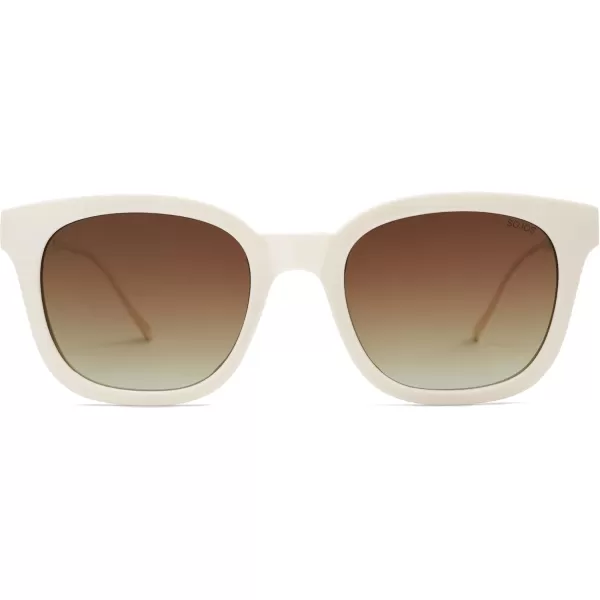 SOJOS Classic Square Polarized Sunglasses Womens Mens Retro Trendy Uv400 Sunnies Sj2050 Blue MiddleCreamGradient Brown