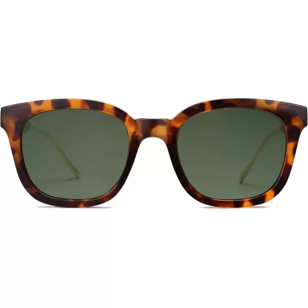 SOJOS Classic Square Polarized Sunglasses Womens Mens Retro Trendy Uv400 Sunnies Sj2050 Blue MiddleDark TortoiseGreen