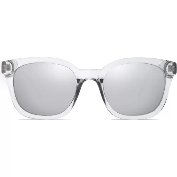 SOJOS Classic Square Polarized Sunglasses Womens Mens Retro Trendy Uv400 Sunnies Sj2050 Blue MiddleGreySilver