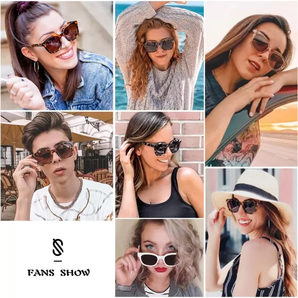 SOJOS Classic Square Polarized Sunglasses Womens Mens Retro Trendy Uv400 Sunnies Sj2050 Blue MiddleWhiteGrey