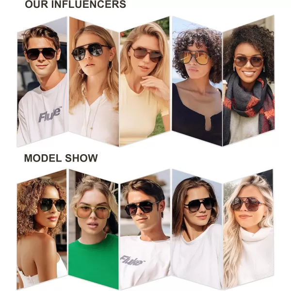 SOJOS Retro Polarized Aviator Sunglasses for Women Men Classic 70s Vintage Trendy Square Aviators SJ2174Caramel TortoiseGradient Grey