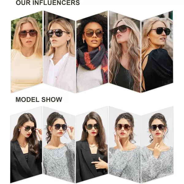 SOJOS Retro Polarized Aviator Sunglasses for Women Men Classic 70s Vintage Trendy Square Aviators SJ2174Tortoise Gradient BrownBrown