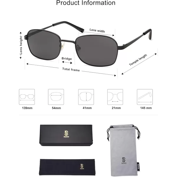 SOJOS Retro Polarized Oval Sunglasses for Women Men Trendy Classic Shades UV400 Protection SJ1177BlackGrey