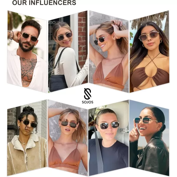SOJOS Retro Polarized Oval Sunglasses for Women Men Trendy Classic Shades UV400 Protection SJ1177BlackGrey