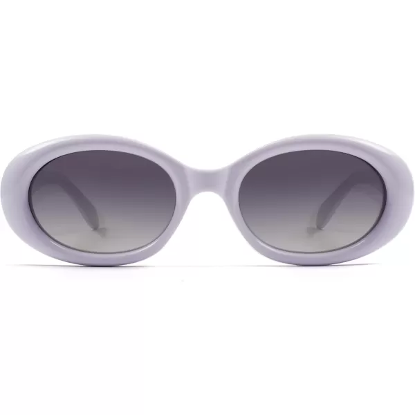 SOJOS Small Retro Oval Polarized Sunglasses for Women Men 90s Vintage Small Face UV400 Protection Tiny Sun Glasses SJ2286Purple