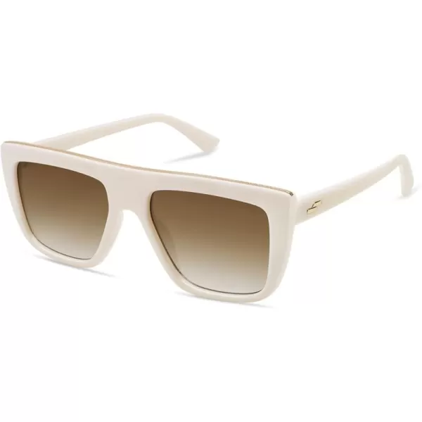 SOJOS Classic Trendy Flat Top Sunglasses for Women Men Designer UV400 Sunnies SJ2250WhiteBrown