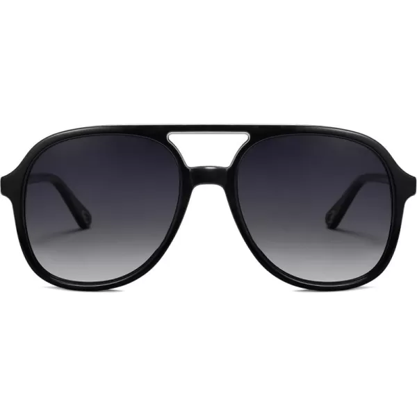 SOJOS Retro Polarized Aviator Sunglasses for Women Men Classic 70s Vintage Trendy Square Aviators SJ2174BlackGrey