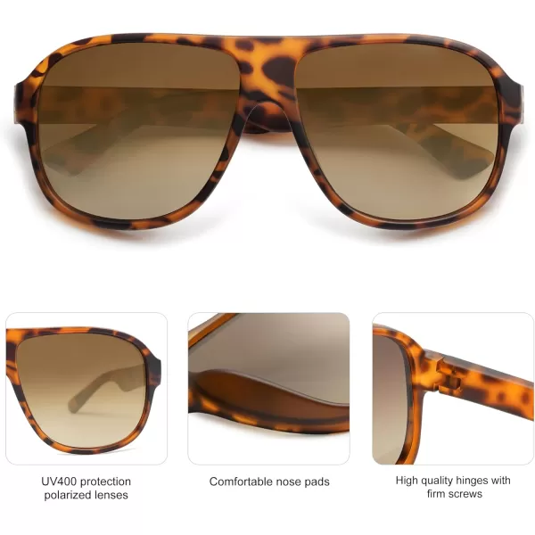 SOJOS Trendy Floating Polarized Aviator Sports Sunglasses for Women MenRetro Shades for Fishing Surfing Boating SJ2336Brown