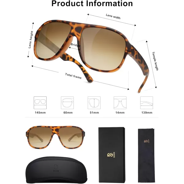 SOJOS Trendy Floating Polarized Aviator Sports Sunglasses for Women MenRetro Shades for Fishing Surfing Boating SJ2336Brown
