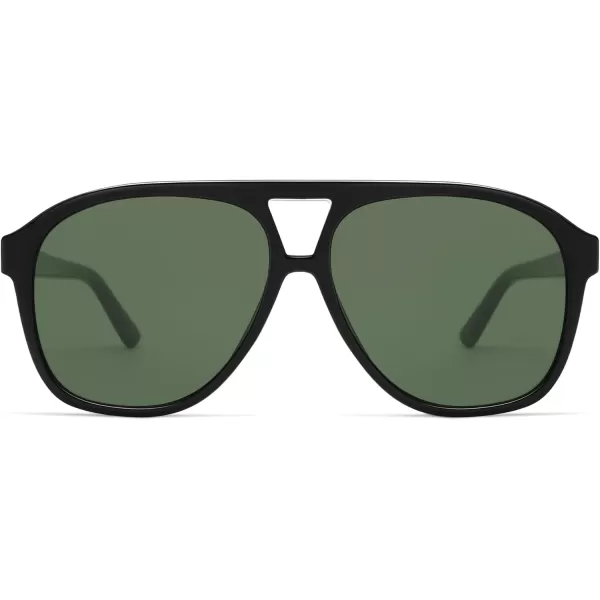 imageSOJOS Retro Large Aviator Sunglasses for Women Men Classic UV400 Oversized Aviators SJ2315BlackDark Green