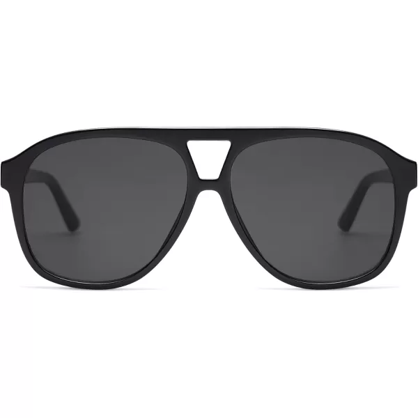 imageSOJOS Retro Large Aviator Sunglasses for Women Men Classic UV400 Oversized Aviators SJ2315BlackGrey