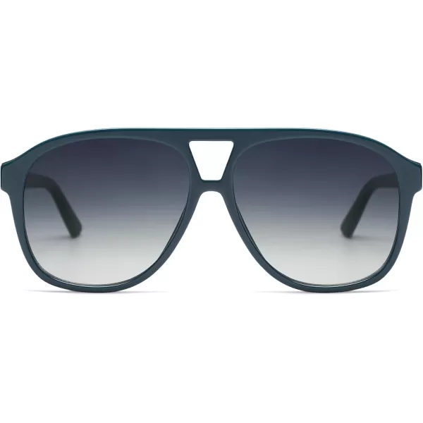 imageSOJOS Retro Large Aviator Sunglasses for Women Men Classic UV400 Oversized Aviators SJ2315BlueGradient Blue