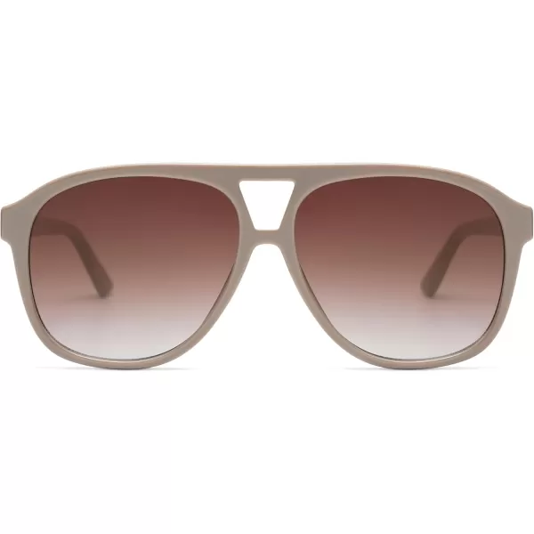 imageSOJOS Retro Large Aviator Sunglasses for Women Men Classic UV400 Oversized Aviators SJ2315KhakiGradient Brown