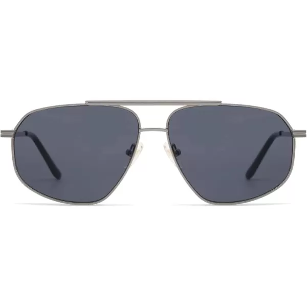 imageSOJOS Retro Hexagon Aviator Sunglasses for Women Men Trendy Vintage UV400 Protection Shades SJ1200GunmetalDark Grey