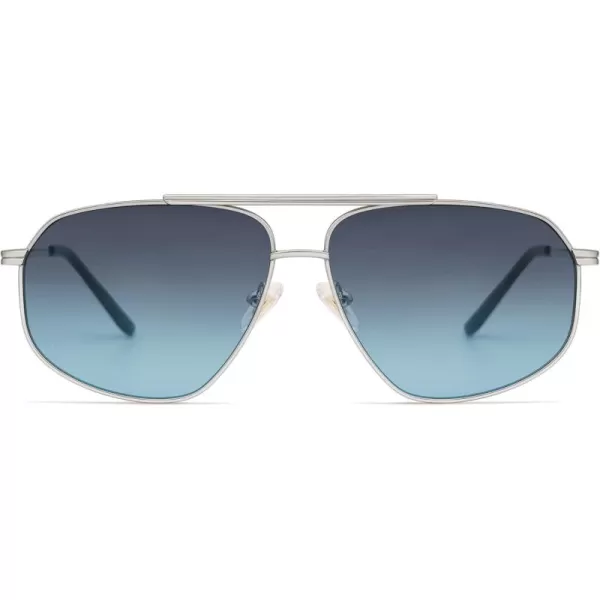 Silver/Gradient Blue