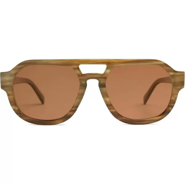 Striped Brown / Brown Lens