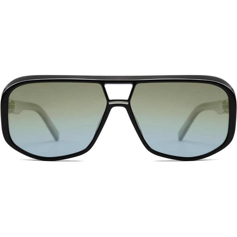 imageSOJOS Oversized Aviator Sunglasses Womens Trendy 70s Retro Polarized Trendy Womens UV 400 Shades SJ2304BlackGrey Blue Grading Lens