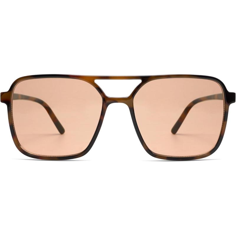 imageSOJOS Trendy Vintage Aviator Square Sunglasses For Womens Mens Retro 70s UV400 Women Sun Glasses SJ2327TortoiseBrown