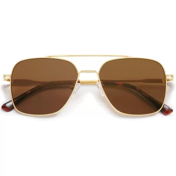 imageSOJOS Aviator Sunglasses for Men Womens Trendy Designer Shades SJ1232GoldGold