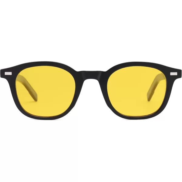 imageSOJOS Retro Square Sunglasses for Women Men Vintage Shades UV Protection Sunnies SJ2316Night Vision
