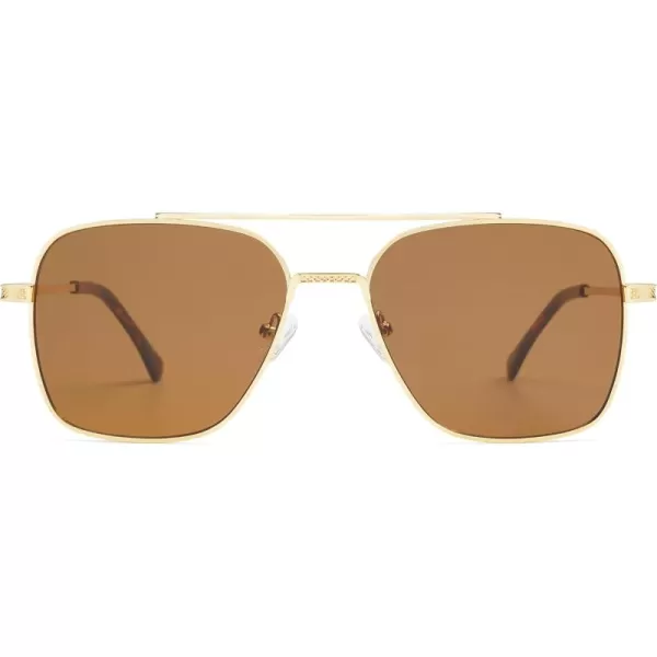 imageSOJOS Aviator Sunglasses for Men Womens Trendy Designer Shades SJ1232GoldGold