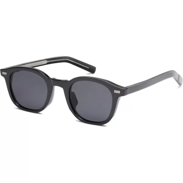 imageSOJOS Retro Square Sunglasses for Women Men Vintage Shades UV Protection Sunnies SJ2316Black