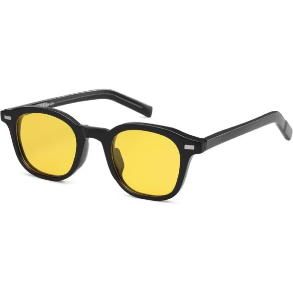 imageSOJOS Retro Square Sunglasses for Women Men Vintage Shades UV Protection Sunnies SJ2316Night Vision