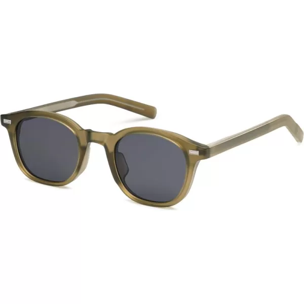 imageSOJOS Retro Square Sunglasses for Women Men Vintage Shades UV Protection Sunnies SJ2316Olive Green