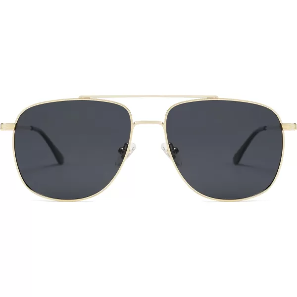 imageSOJOS Polarized Aviator Sunglasses Womens Men Oversized Trendy Designer Shades SJ1218Black