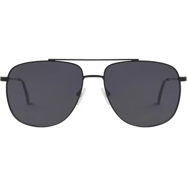 imageSOJOS Polarized Aviator Sunglasses Womens Men Oversized Trendy Designer Shades SJ1218Bright Black