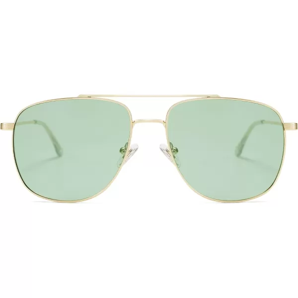 imageSOJOS Polarized Aviator Sunglasses Womens Men Oversized Trendy Designer Shades SJ1218Light Green
