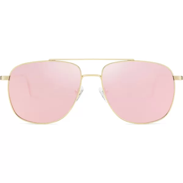 imageSOJOS Polarized Aviator Sunglasses Womens Men Oversized Trendy Designer Shades SJ1218Pink