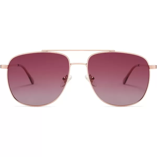 imageSOJOS Polarized Aviator Sunglasses Womens Men Oversized Trendy Designer Shades SJ1218Purple