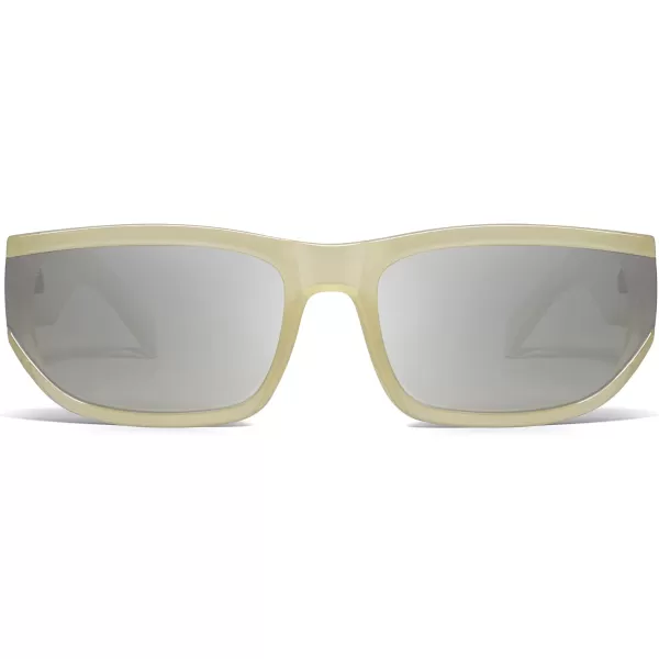imageSOJOS Trendy Rectangle Sunglasses for Women Men Vintage Designer Inspired Sunnies 80s 90s Shades SJ2325Beige