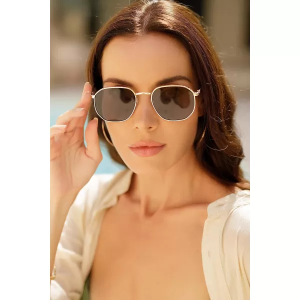 imageSOJOS Aviator Sunglasses for Men Women Classic Trendy Vintage Style Spring HingeGoldPurple