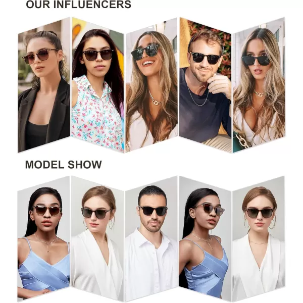 imageSOJOS Retro Vintage Square Polarized Sunglasses for Women Men UV Protection Lens TR90 Frame Sunglasses SJ2112Red TortoiseBurgundy Grading