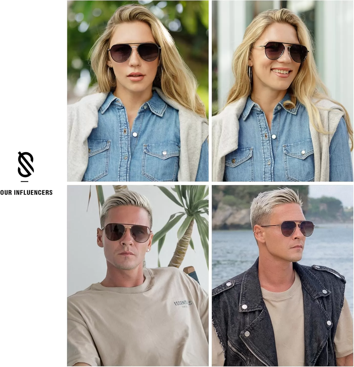 imageSOJOS Trendy Aviator Polarized Sunglasses for Women Men Retro Shades Classic Metal Sun Glasses SJ1204AGoldMirrored Green