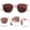 imageSOJOS Retro Kids Square Polarized Sunglasses for Girls Boys Age 310 UV400 Protection De Sol Gafas SK5616PinkLight Brown Lens