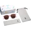 imageSOJOS Retro Kids Square Polarized Sunglasses for Girls Boys Age 310 UV400 Protection De Sol Gafas SK5616PinkLight Brown Lens