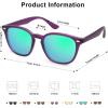 imageSOJOS Retro Kids Square Polarized Sunglasses for Girls Boys Age 310 UV400 Protection De Sol Gafas SK5616PurpleMirrored Green Lens